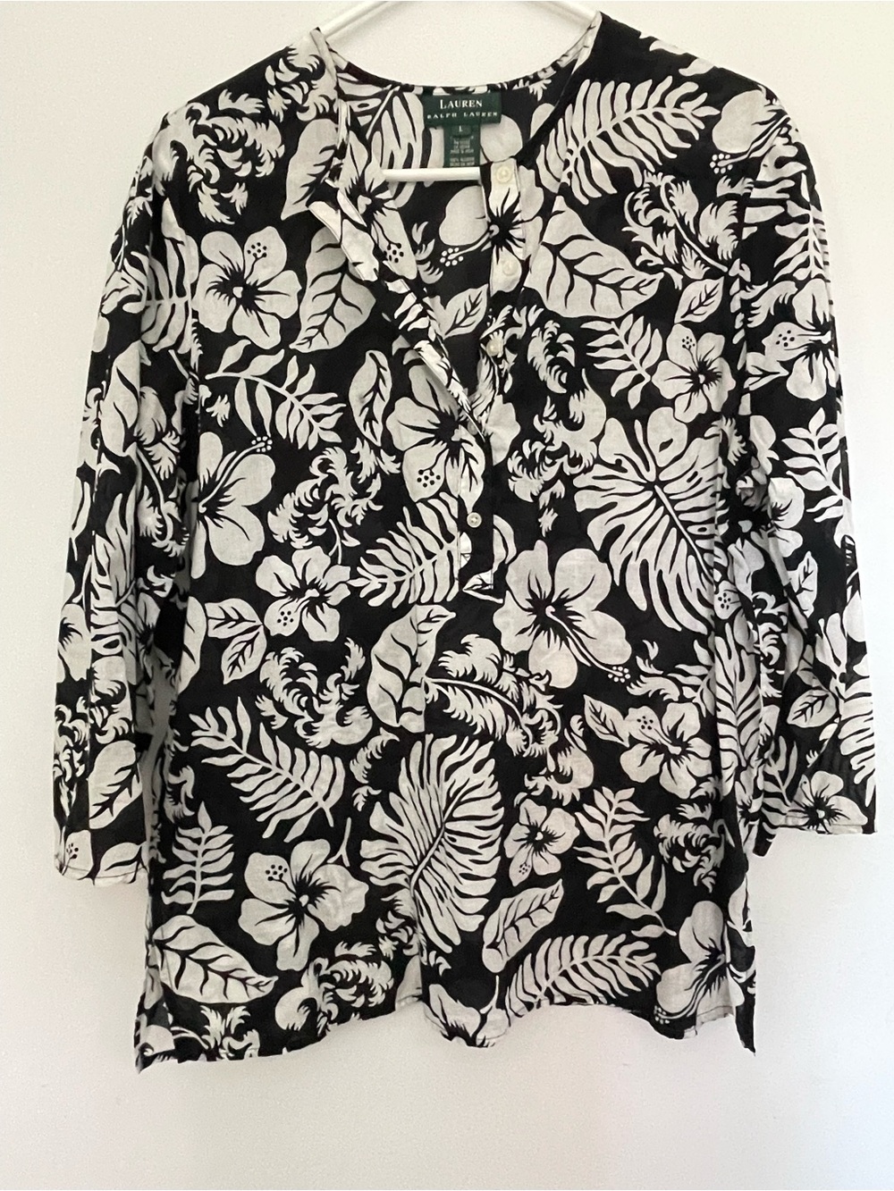 Lauren Ralph Lauren floral half button up